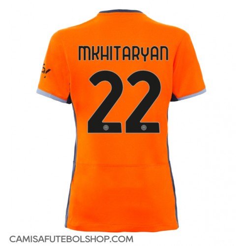 Camisa de time de futebol Inter Milan Henrikh Mkhitaryan #22 Replicas 3º Equipamento Feminina 2023-24 Manga Curta